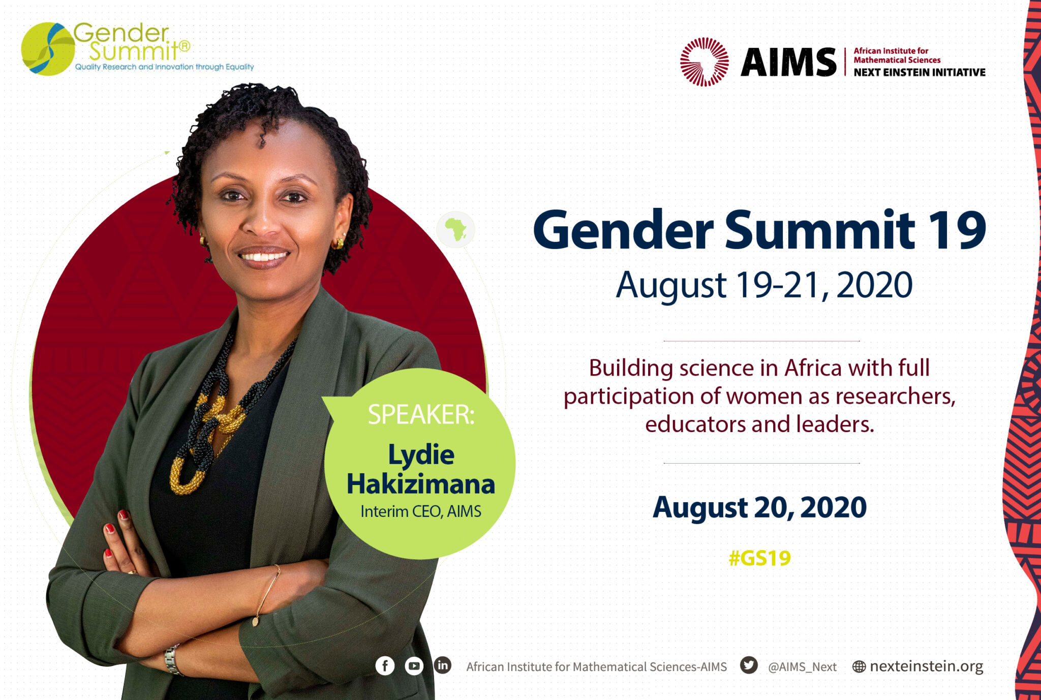 Gender Summit 19 Virtual African Institute For Mathematical Sciences